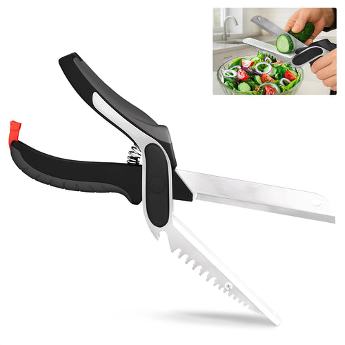 6 in 1 Cutting Board Scissors for Food - Spring-Assist
