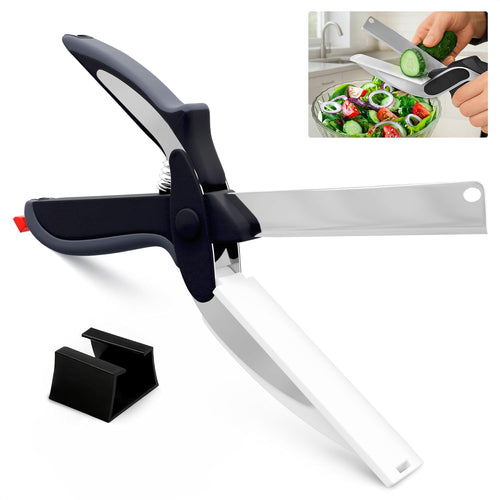 2 in 1 Kitchen Scissors for Food with Cutting Board