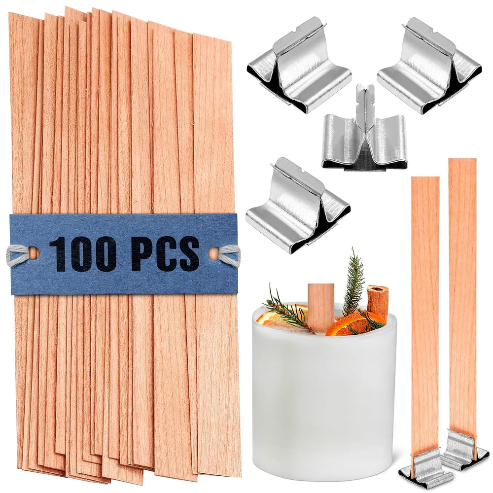 Wood Wicks for Candlemaking 100 Pcs