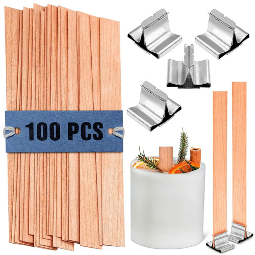 Wood Wicks for Candlemaking 100 Pcs
