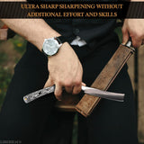 11.4 In Mens Straight Razor, Pre-Sharpened Carbon Steel Blade