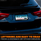 Anime License Plate Frame, 12.2 in Matte Black Aluminum