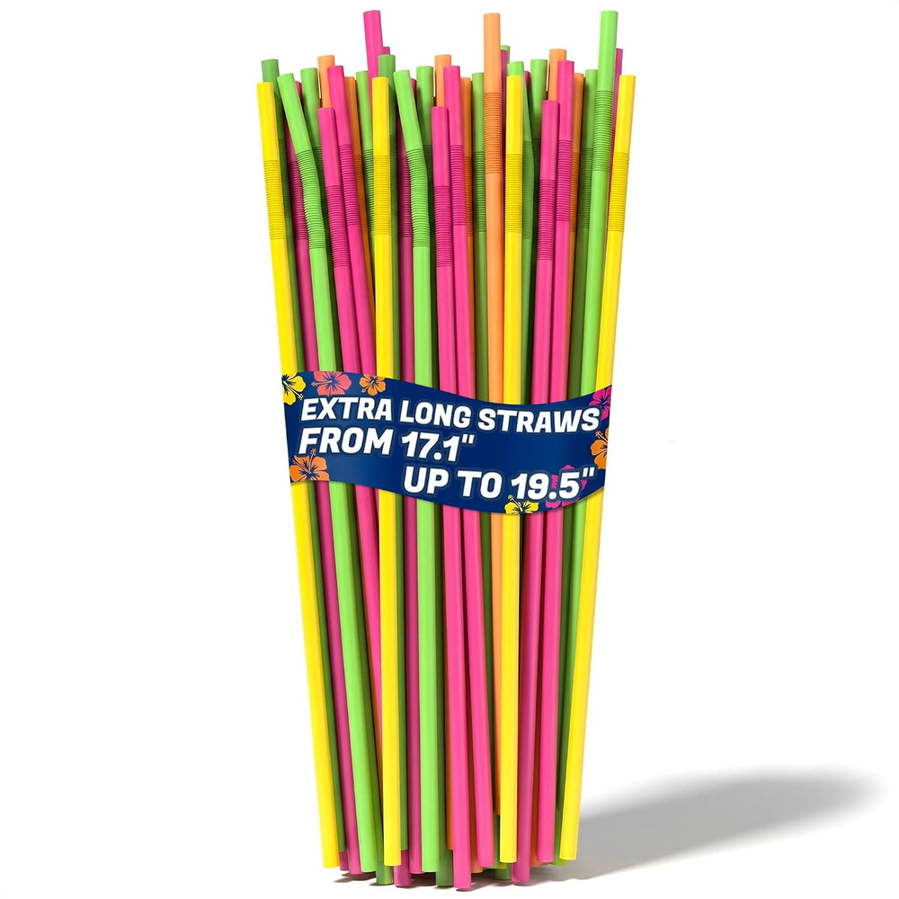 200 Pcs Extra Long Straws Disposable