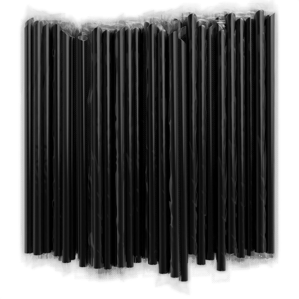 200 Pcs Boba Straws Individually Wrapped - Black