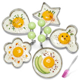 5 Pcs Pancake Mold Set, Stainless Steel