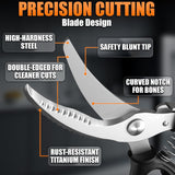 Poultry Shears Heavy Duty, Stainless Steel