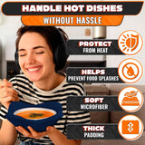 LIBERHAUS Microwave Bowl Holder 4-Pack - Blue