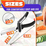 6 in 1 Cutting Board Scissors for Food - Spring-Assist
