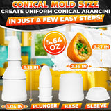 2 Pcs Arancini Maker Mold, Round and Conical