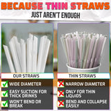 300 Pcs Boba Straws Individually Wrapped - Clear