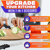 7-in-1 Cutting Board Scissors for Food