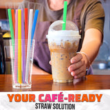 200 Pcs Boba Straws Individually Wrapped - Multicolored