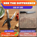 2 in 1 Kitchen Scissors for Food with Cutting Board