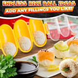 2 Pcs Rice Ball Mold Set, Shake to Make 3 Bite-Size Balls