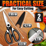 2 Pcs Heavy Duty Kitchen Scissors for Food