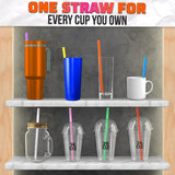200 Pcs Boba Straws Individually Wrapped - Multicolored