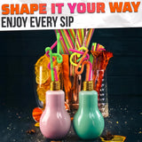 200 Pcs Extra Long Straws Disposable
