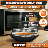 LIBERHAUS Microwave Bowl Holder 4-Pack - Black Pattern