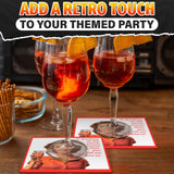 20 Pcs Funny Cocktail Napkins - Vintage Red