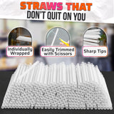 300 Pcs Boba Straws Individually Wrapped - Clear