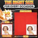 20 Pcs Funny Cocktail Napkins - Red & White