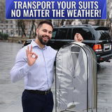 4 Pcs 40-Inch Clear Garment Bags for Hanging Clothes