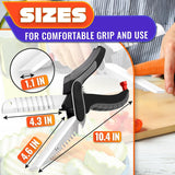 6 in 1 Cutting Board Scissors for Food - Detachable Knife