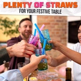 100 Pcs Boba Straws Individually Wrapped - Multicolored