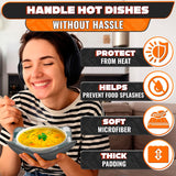 LIBERHAUS Microwave Bowl Holder 4-Pack - Gray Pattern