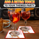 20 Pcs Funny Cocktail Napkins - Red & White