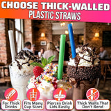 300 Pcs Boba Straws Individually Wrapped - Wide with Angled Tip