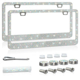 2 Pack Bling License Plate Frames for Women