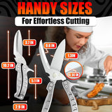 Kitchen Shears Heavy Duty, Safety Lock - Silver
