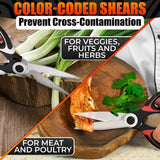 2 Pcs Heavy Duty Kitchen Scissors for Food