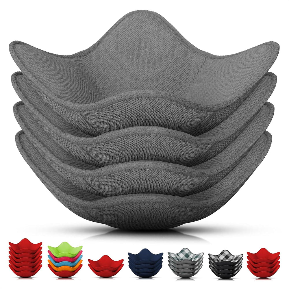 LIBERHAUS Microwave Bowl Holder 4-Pack - Gray