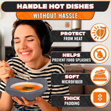 LIBERHAUS Microwave Bowl Holder 4-Pack - Gray