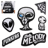 6 Pcs Alien Patch, Embroidered Cotton-Polyester