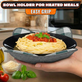 LIBERHAUS Microwave Bowl Holder 4-Pack - Gray Pattern