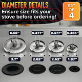 LIBERHAUS 4 Pcs Gas Stove Burner Replacement