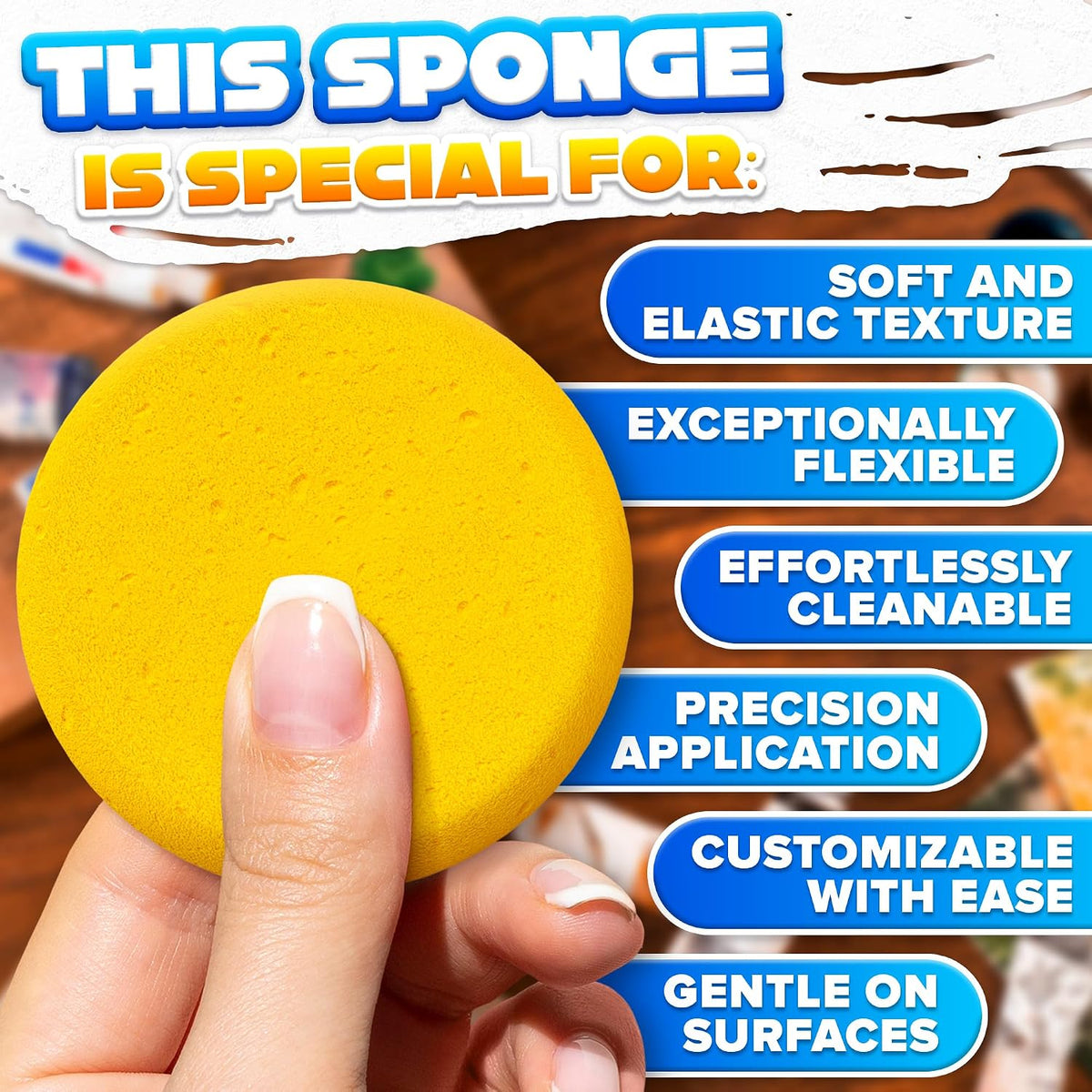 12 Pcs Pottery Sponges for Clay