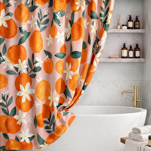 LIBERHAUS Peach Shower Curtain 70.8 x 70.8 in