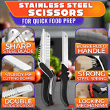7-in-1 Cutting Board Scissors for Food