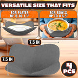 LIBERHAUS Microwave Bowl Holder 4-Pack - Gray