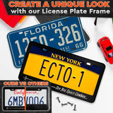 Anime License Plate Frame, 12.2 in Matte Black Aluminum