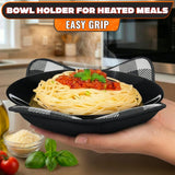 LIBERHAUS Microwave Bowl Holder 4-Pack - Black Pattern