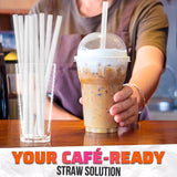 300 Pcs Boba Straws Individually Wrapped - Clear