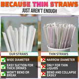 400 Pcs Boba Straws Individually Wrapped - Clear