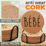 6 Pcs Funny Coasters for Adults with Holder