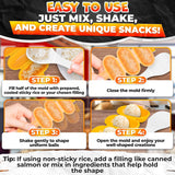 Rice Ball Mold, Shake to Make 3 Bite-Size Balls in Seconds