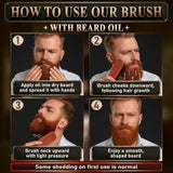 Mens Beard Brush with Handle